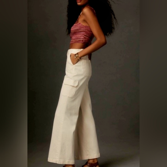 PAIGE Pants - PAIGE Carly Cargo Wide-Leg Pants size 28
